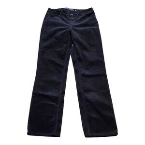CHRISTOPHER BLUE SZ 16 Women's Corduroy Straight Wide-leg Pant Jeans in Black